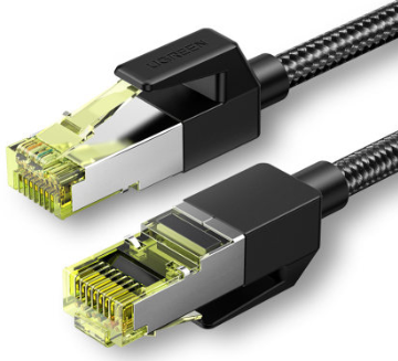 Cat7 F/FTP Round Ethernet Cable Pure Copper  With Braid