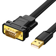 USB 2.0 A To DB9 RS-232 Male Adapter Flat Cable