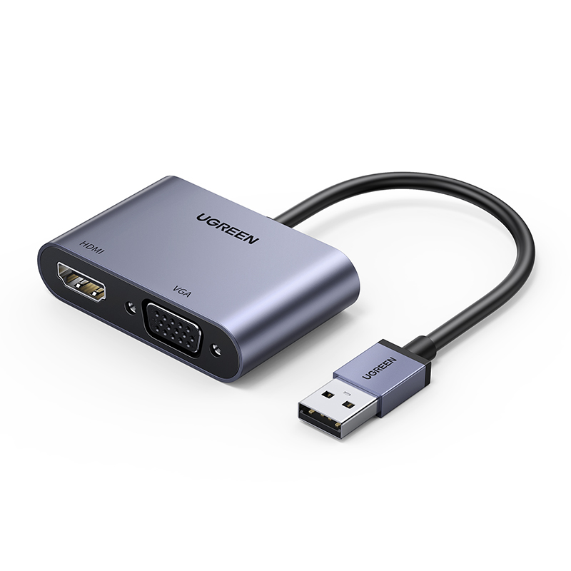 محول USB 3.0 إلى HDMI+VGA