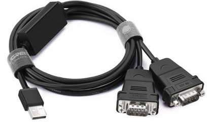 USB-A 2.0 TO Dual serial DB9 RS-232 Male adapter Cable