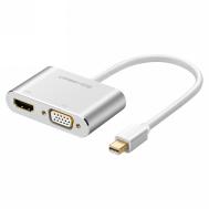 Mini DP Male To VGA Female+HDMI Female Converter